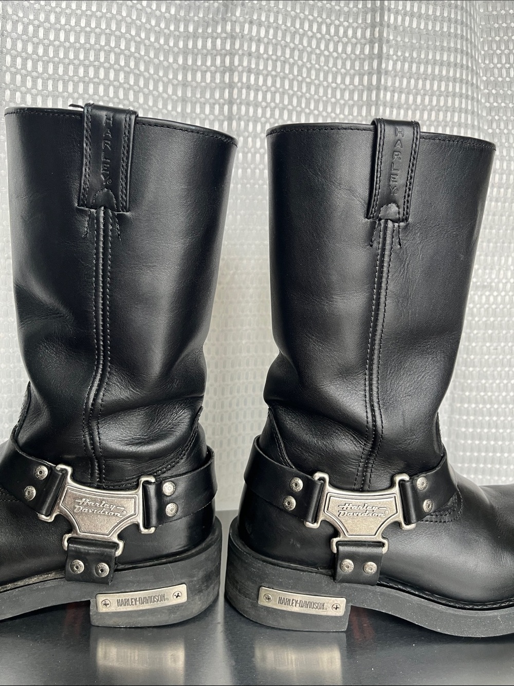 Harley-Davidson 91345 Mega Harness Men’s Black Leather Boots Size 9